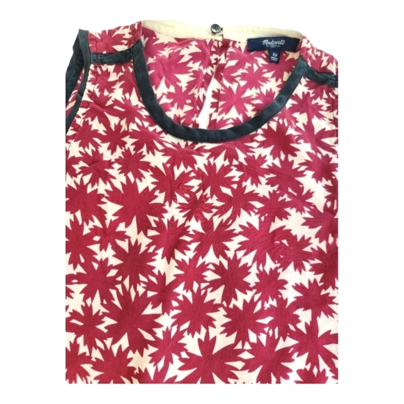 Madewell‎ Floral Print Red Silk Canal Tank XS - Picture 7 of 12
